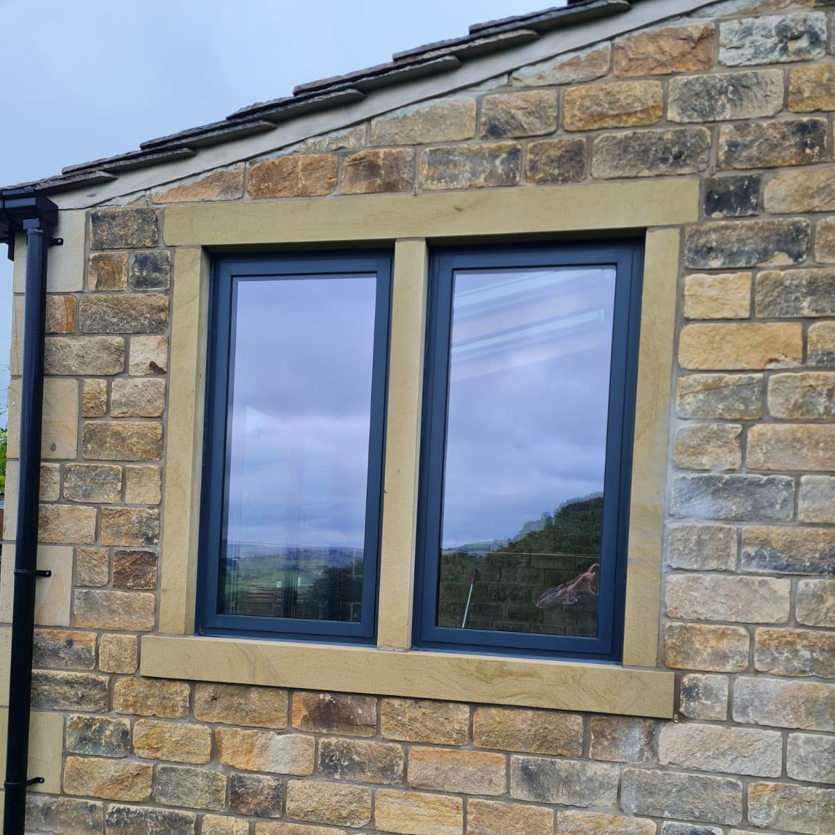 Natural Stone Walling Install Shot