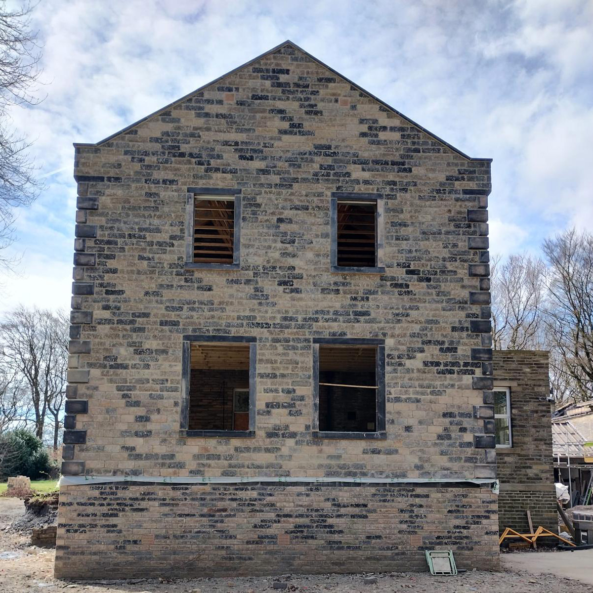 Natural Stone Walling Install Shot