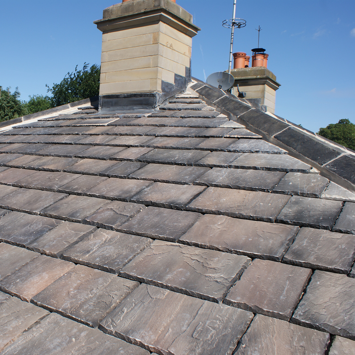 Natural weathered reproduction stone ridge tiles